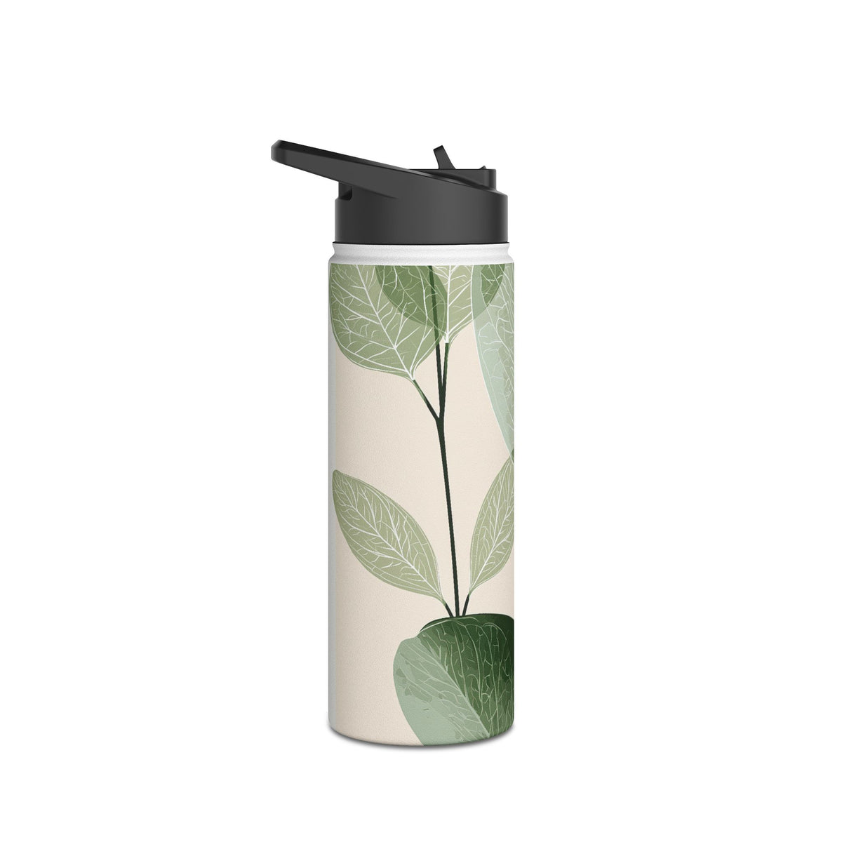 Layered Eucalyptus Study · Insulated Water Bottle · Green