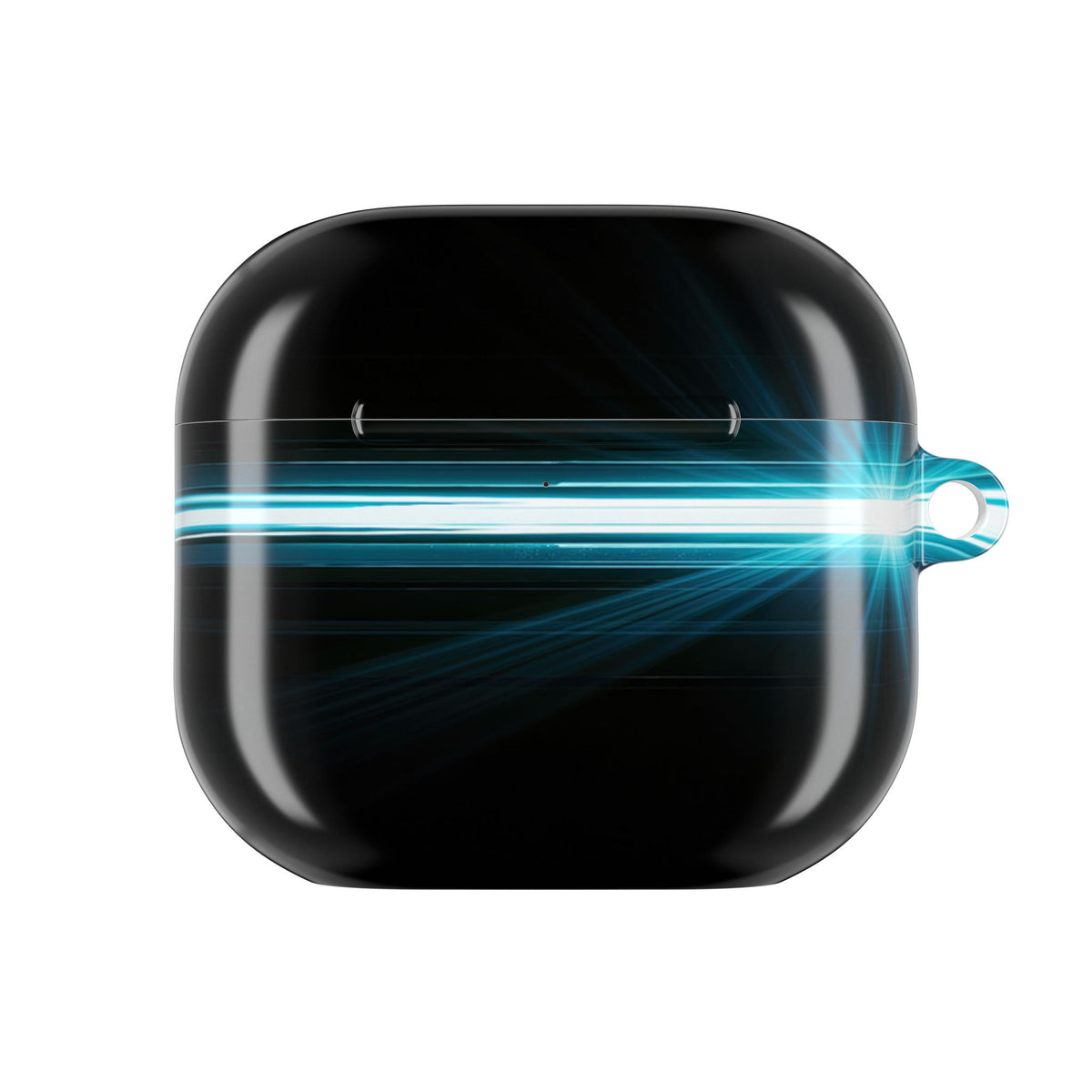 Cyan Anamorphic Flare · Hard Case for AirPods & AirPods Pro · Black