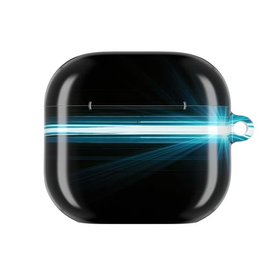 Cyan Anamorphic Flare · Hard Case for AirPods & AirPods Pro · Black