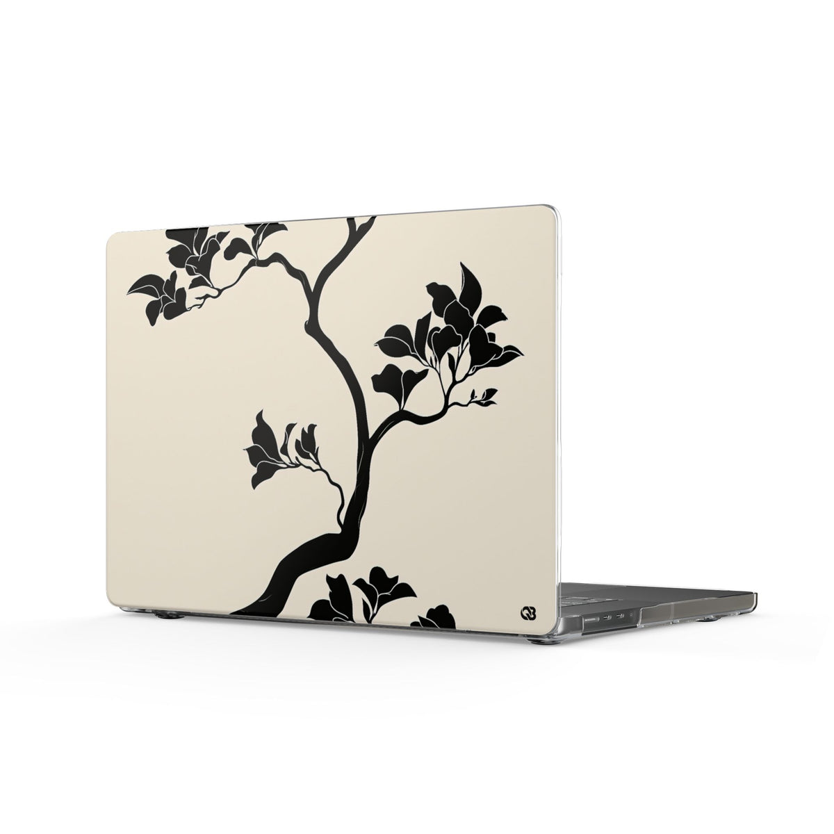 Ebony Magnolia · Clear Hard Case for MacBook · Beige