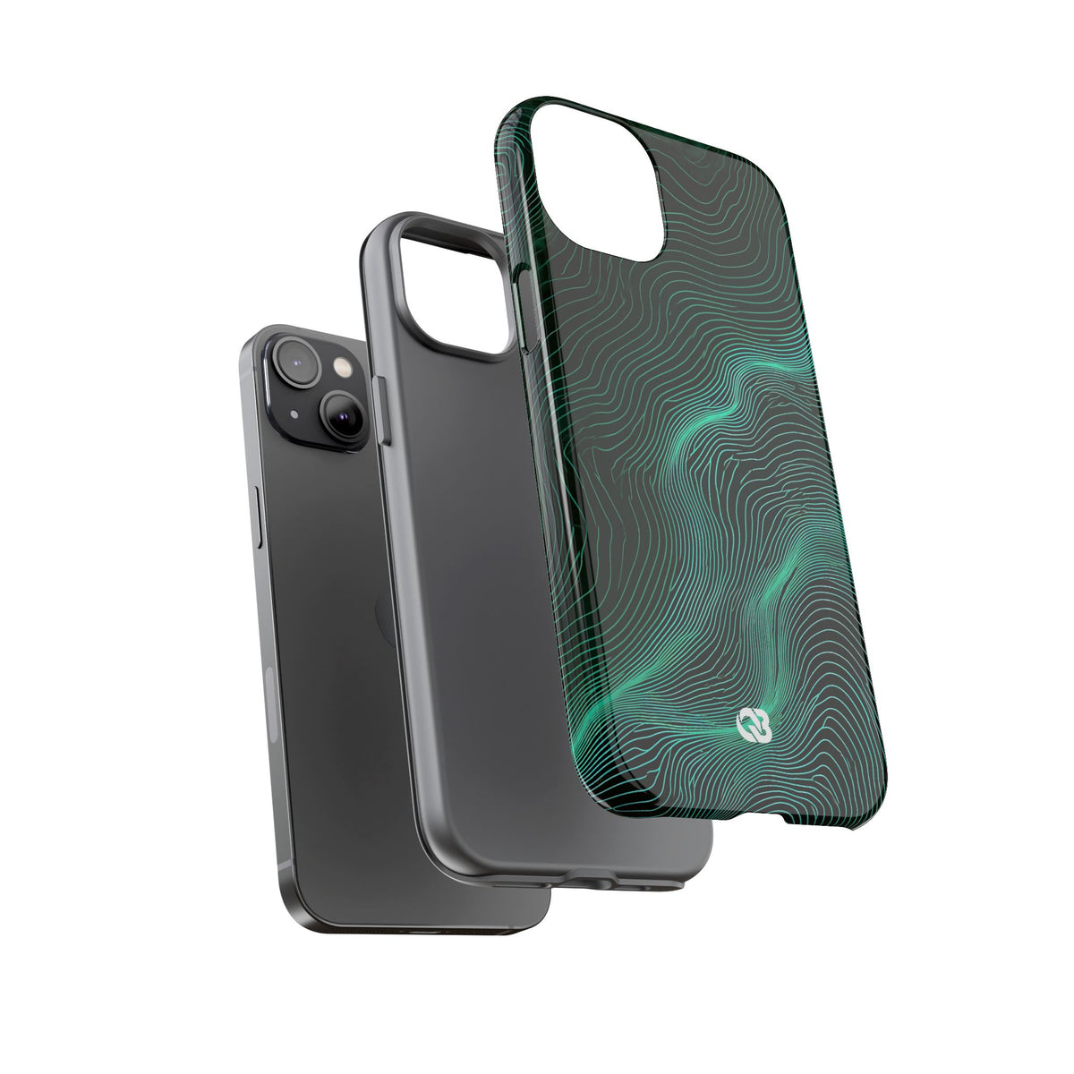Emerald Topo Ridge · Tough Phone Case for iPhone · Green