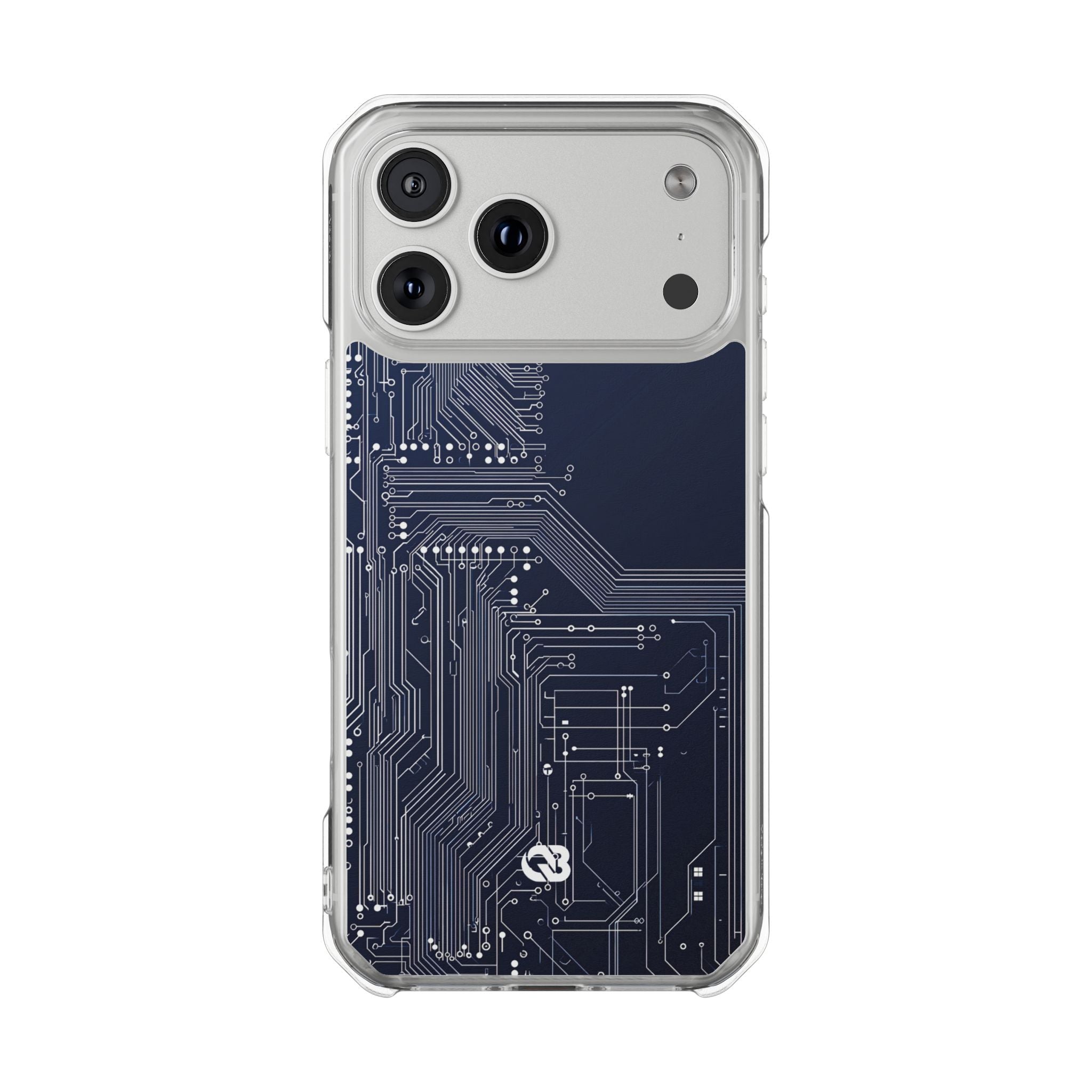 Blue Impact MagSafe Phone Case for iPhone - Cobalt Data Stream