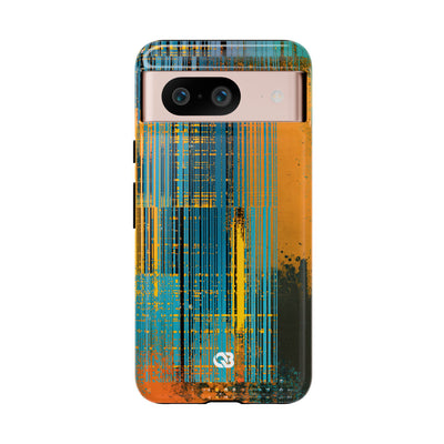 Cyber Glitch Stream · Tough Phone Case for Pixel ·  Teal