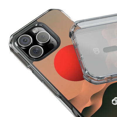 Crimson Sol Ridge · Clear Impact Magnetic Phone Case for iPhone · Red