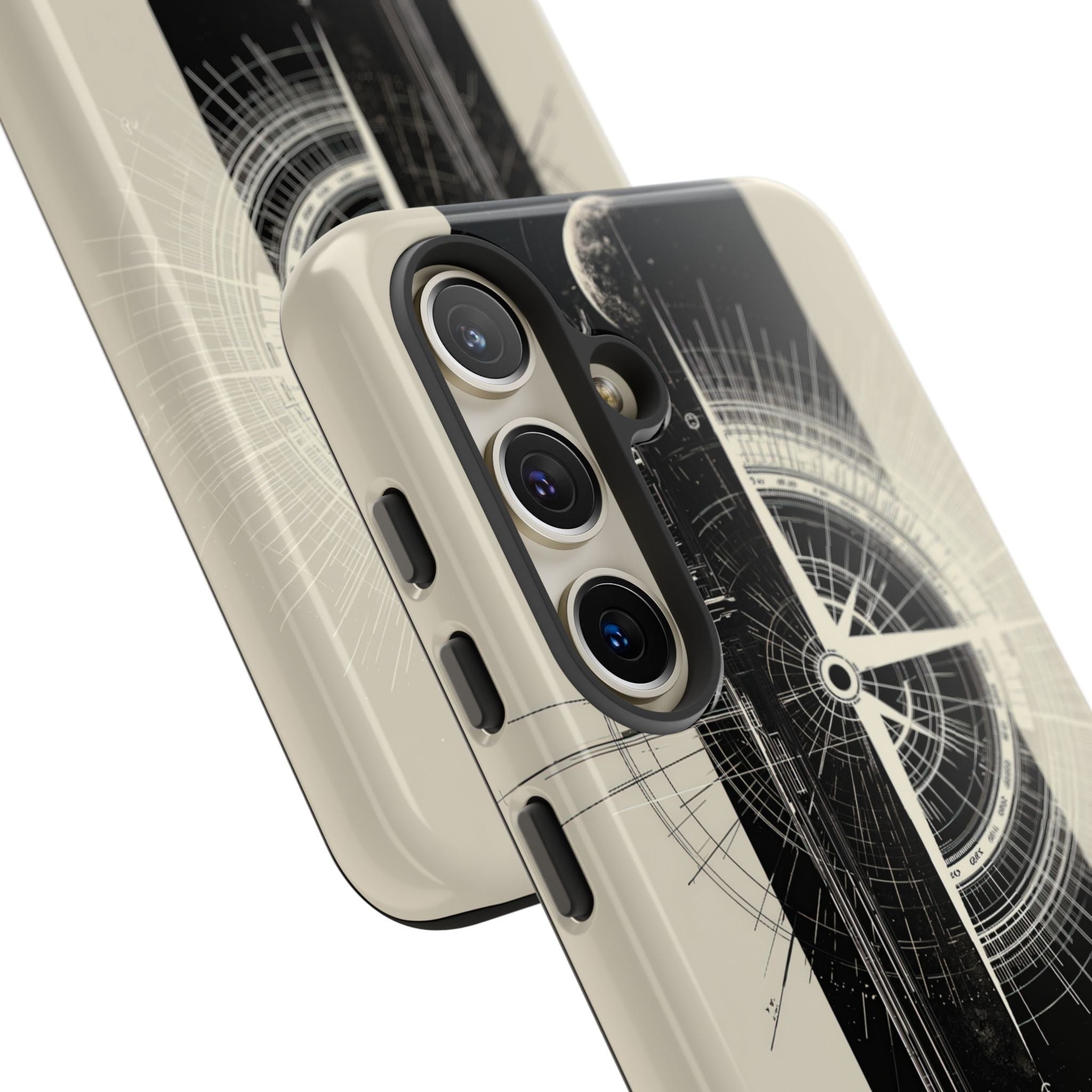Beige Tough Phone Case for Samsung - Zenith Vector Spire
