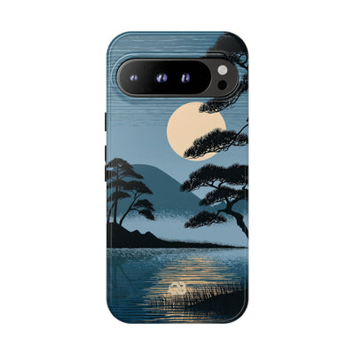 Blue Tough Phone Case for Google Pixel - Midnight Kyoto Pine