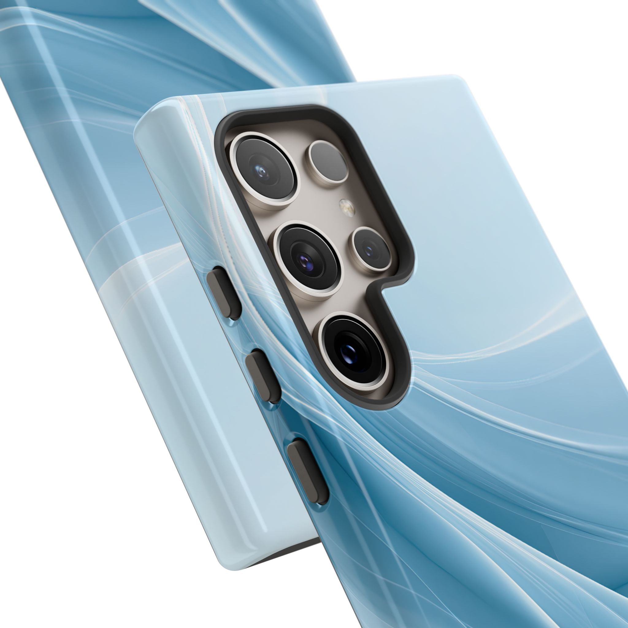 Blue Tough Phone Case for Samsung - Arctic Silk Drift