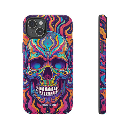 Flaming Skull iPhone 15 Plus Case - Tough
