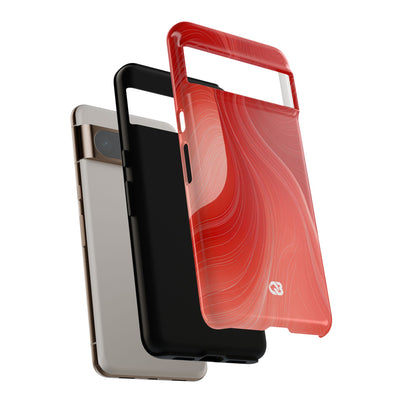 Red Tough Phone Case for Google Pixel - Crimson Silk Strands