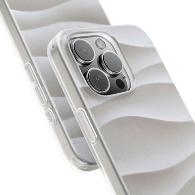 White Lite Phone Case for iPhone - Arctic Flow Ridges