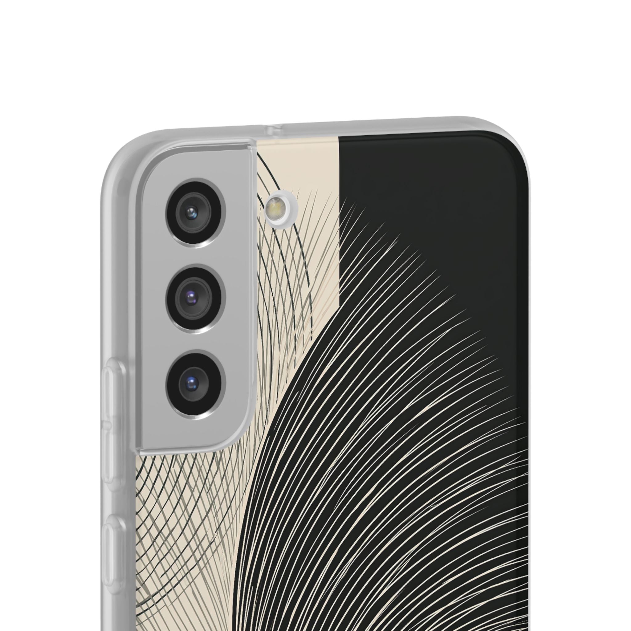 Beige Lite Phone Case for Samsung - Obsidian Cream Plume