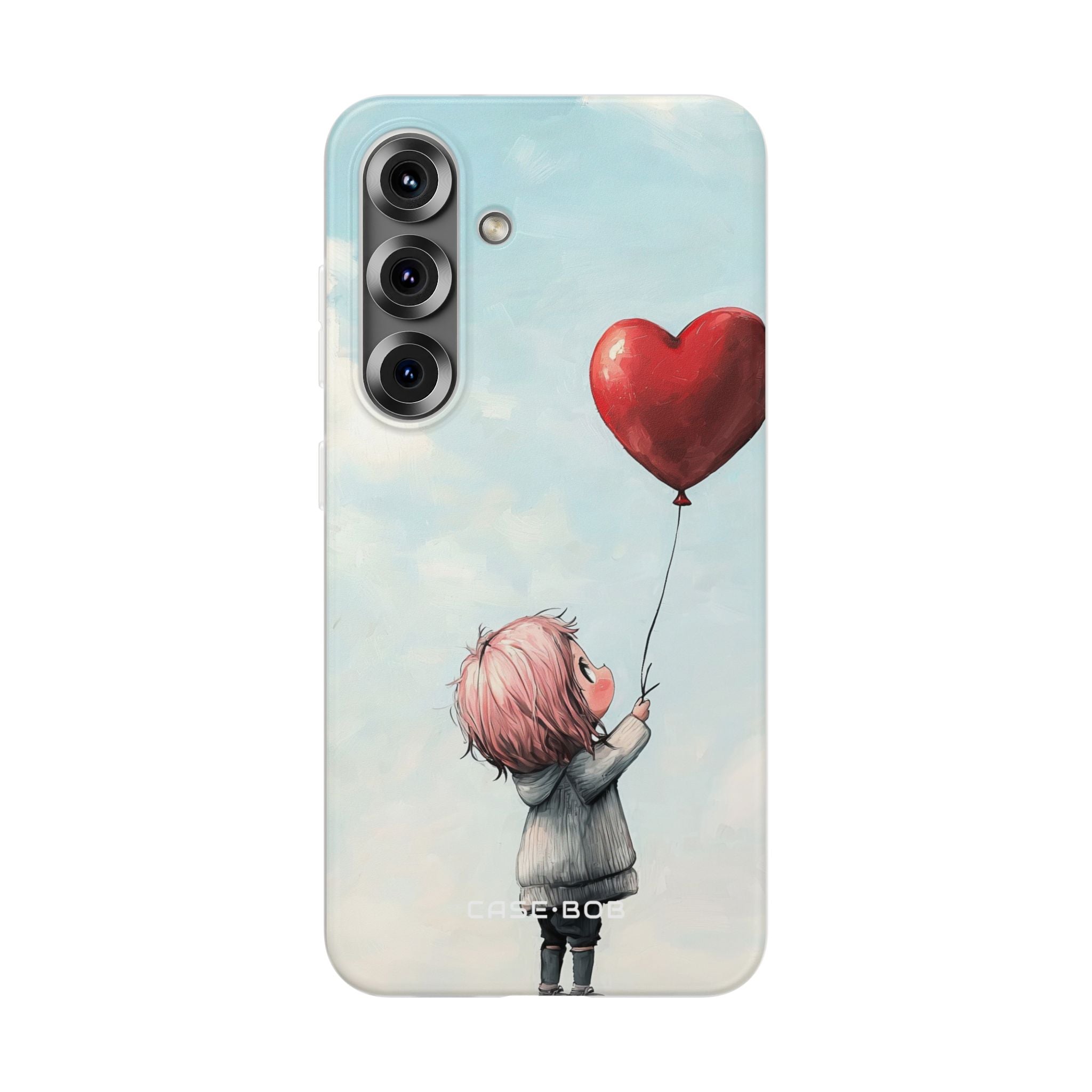 Herzballon Leuchten Samsung S25 Case - Soft