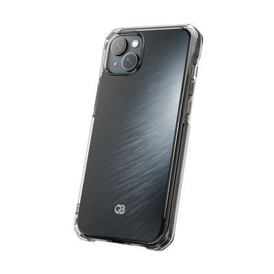 Grey Impact MagSafe Phone Case for iPhone - Charcoal Brushed Steel
