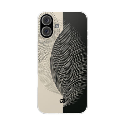 Beige Lite Phone Case for iPhone - Obsidian Cream Plume