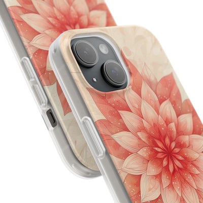 Coral Layered Bloom · Soft Phone Case for iPhone