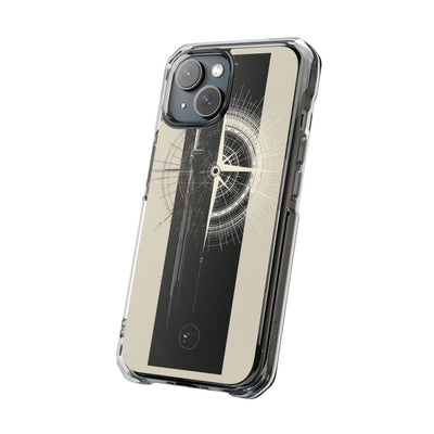 Orbital Meridian · Clear Impact Magnetic Phone Case for iPhone ·  Beige