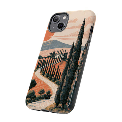 Tuscan Cypress Horizon · Tough Phone Case for iPhone · Orange
