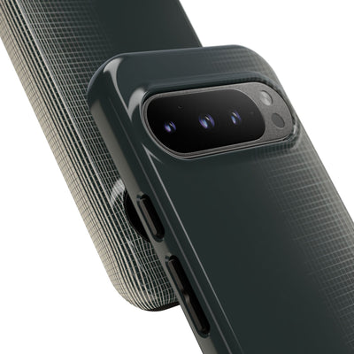Grey Tough Phone Case for Google Pixel - Charcoal Tech Grid