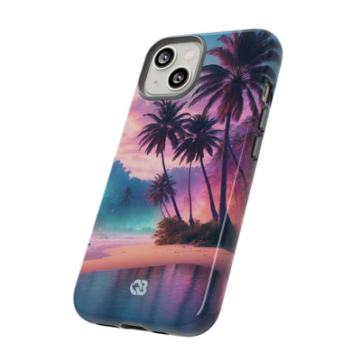 Neon Shore Palms · Tough Handyhülle für iPhone