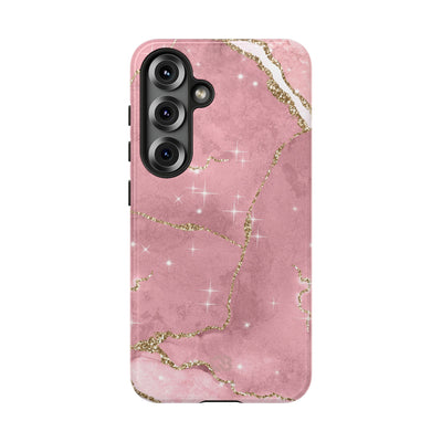 Rose Sparkle Marble · Tough Phone Case for Samsung
