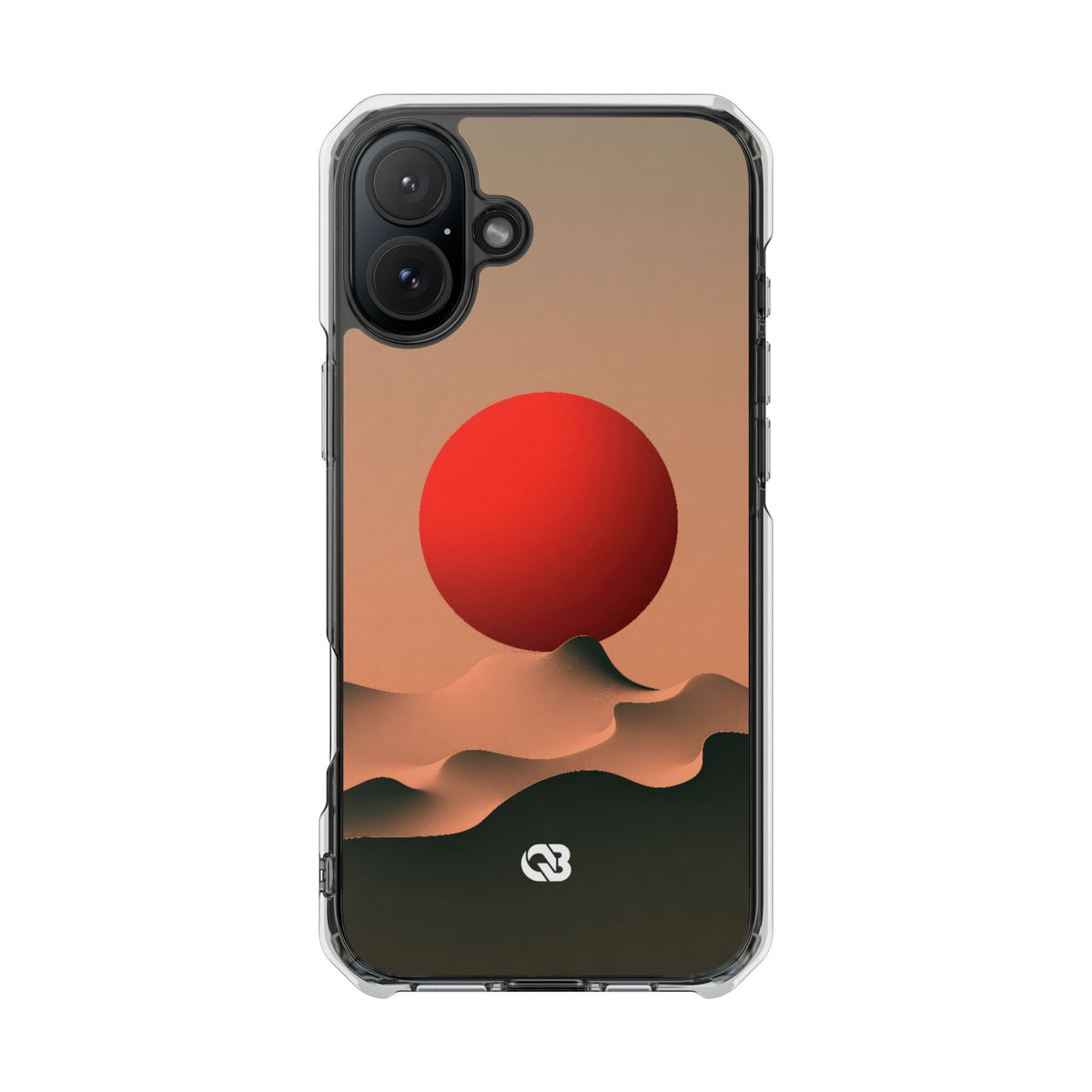 Crimson Sol Ridge · Clear Impact Magnetic Phone Case for iPhone · Red