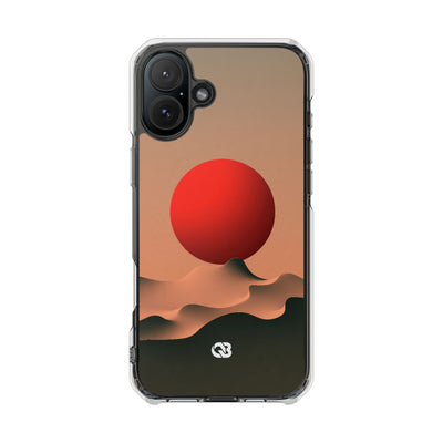 Crimson Sol Ridge · Clear Impact Magnetic Phone Case for iPhone · Red
