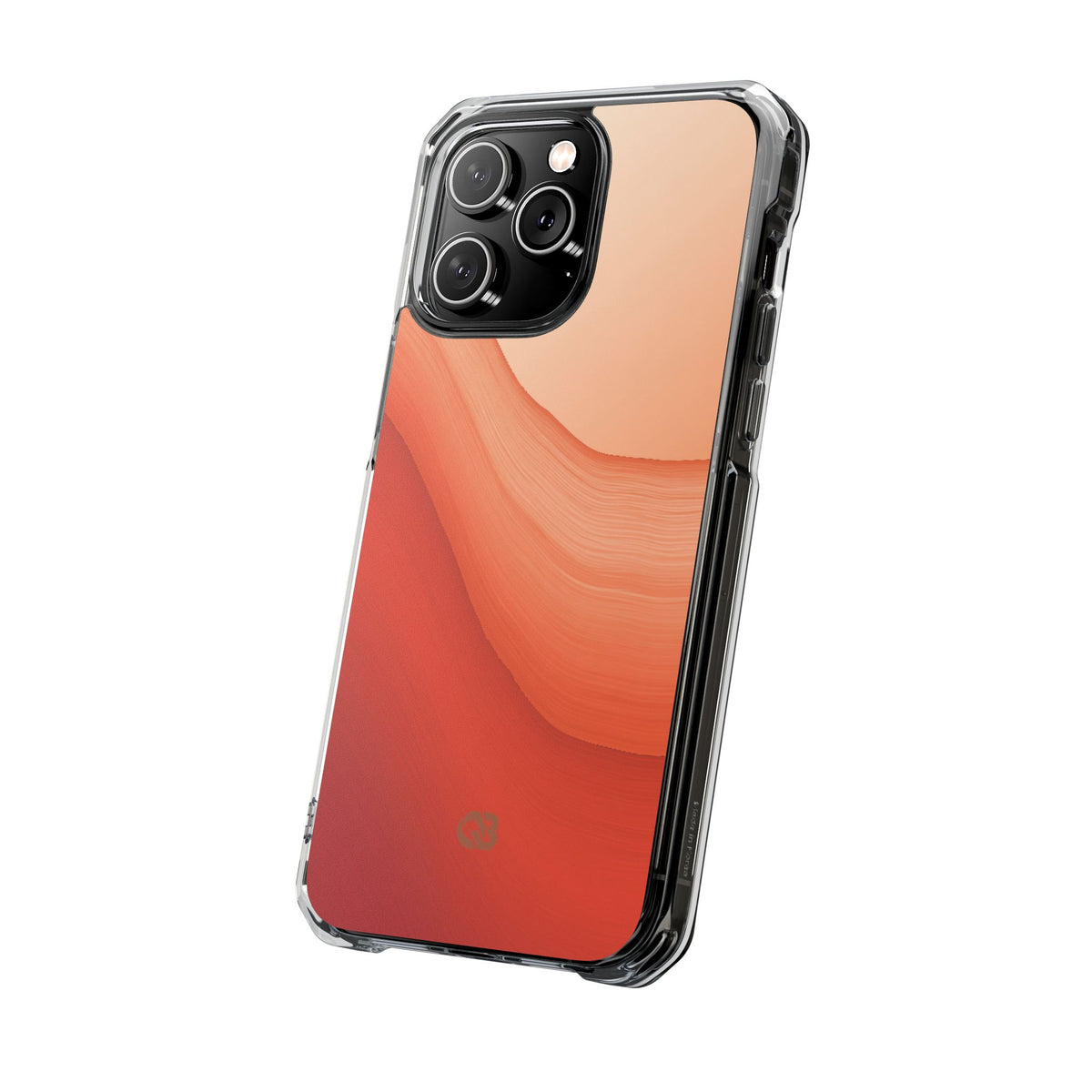 Terracotta Flow · Clear Impact Magnetic Phone Case for iPhone · Orange