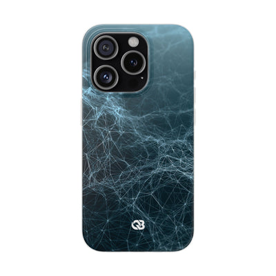 Teal Lite Phone Case for iPhone - Arctic Neural Mesh