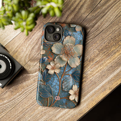 Gilded Blossom Reverie · Tough Phone Case for iPhone · Teal