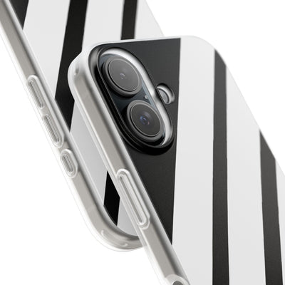 Obsidian White Bars · Soft Handyhülle für iPhone