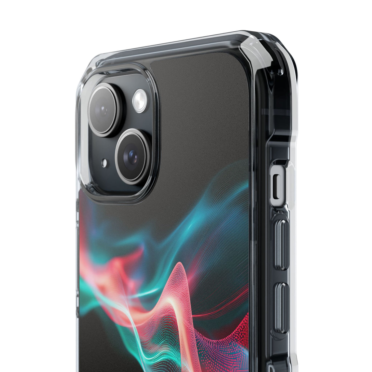 Digital Frequency · Clear Impact Magnetic Phone Case for iPhone · Black