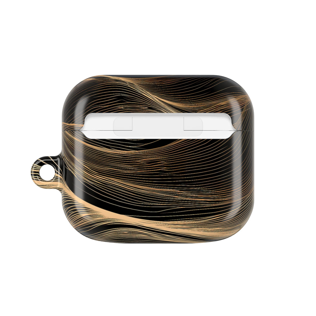 Golden Horizon Contours · Hard Case for AirPods & AirPods Pro · Black