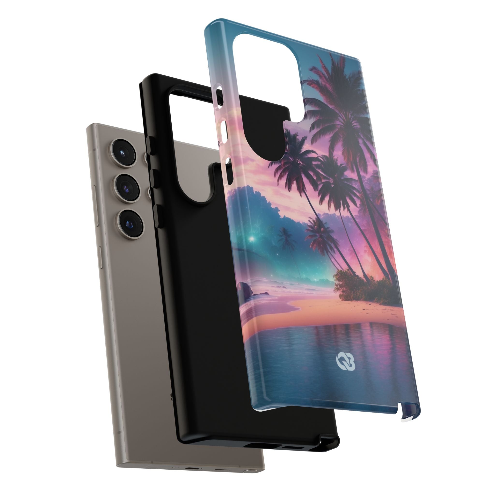 Neon Shore Palms · Tough Handyhülle für Samsung