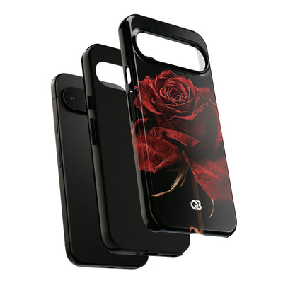 Crimson Noir Rose · Tough Phone Case for Pixel ·  Black