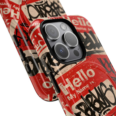 Slap Tag Collage · Tough 2.0 Magnetic Phone Case for iPhone · Red