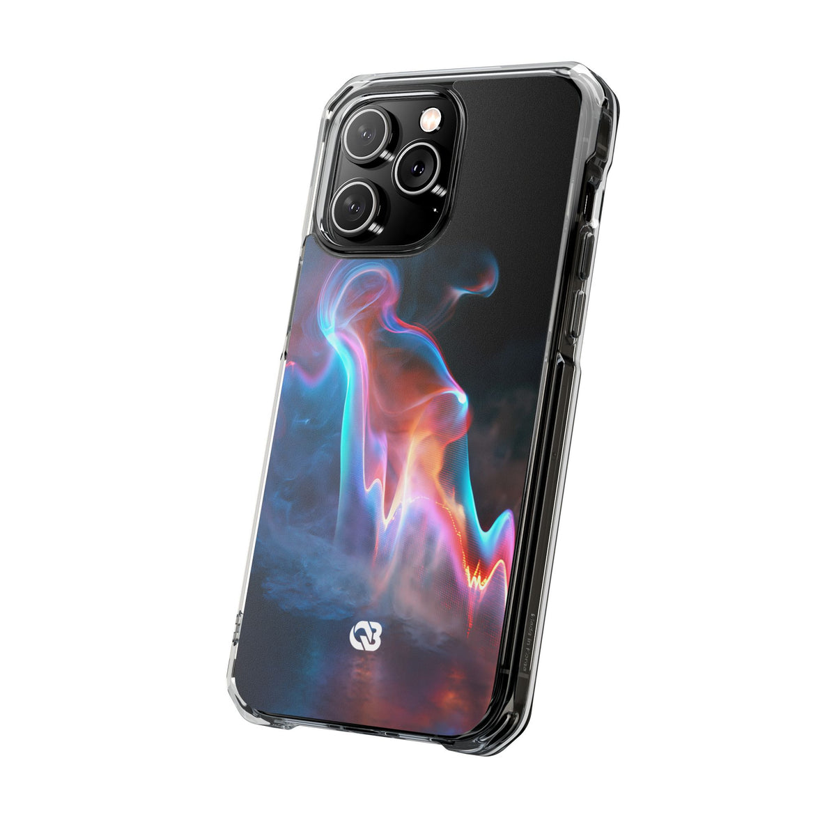 Neon Waveform · Clear Impact Magnetic Phone Case for iPhone · Black