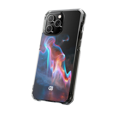 Neon Waveform · Clear Impact Magnetic Phone Case for iPhone · Black