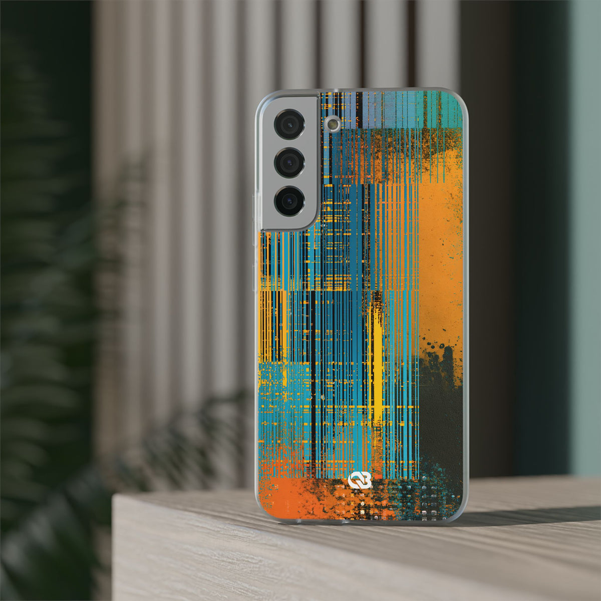 Cyber Glitch Stream · Lite Phone Case for Samsung · Teal