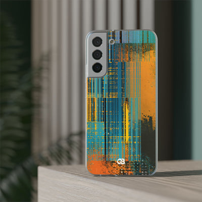 Cyber Glitch Stream · Lite Phone Case for Samsung · Teal