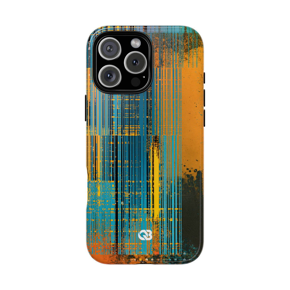 Cyber Glitch Stream · Tough Phone Case for iPhone · Teal