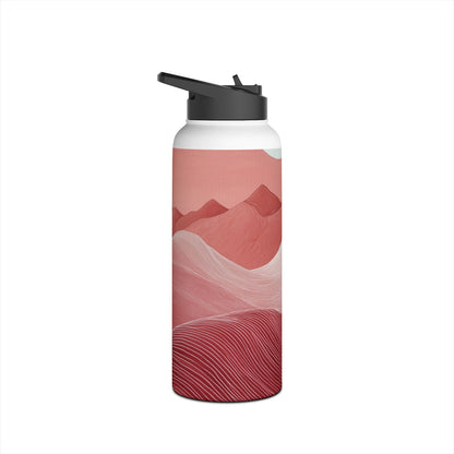 White Orb Dunes - Stainless Steel Water Bottle