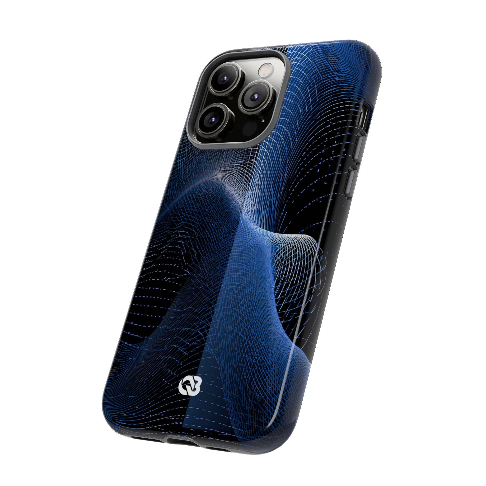 Blue Tough Phone Case for iPhone - Electric Blue Flux