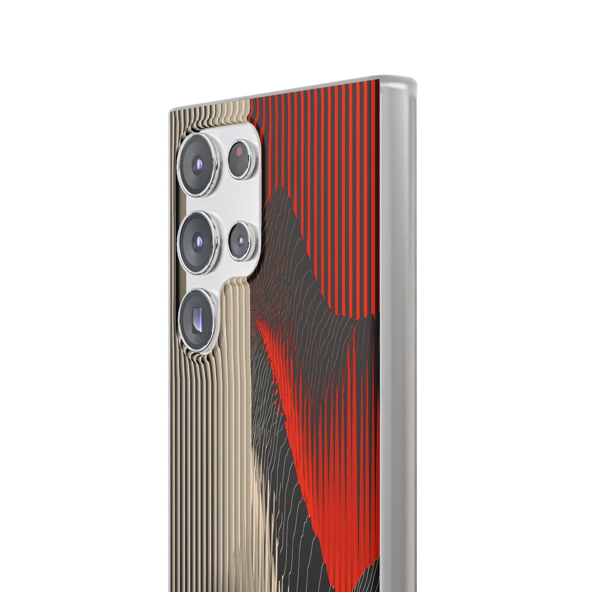 Red Lite Phone Case for Samsung - Crimson Pulse Topo