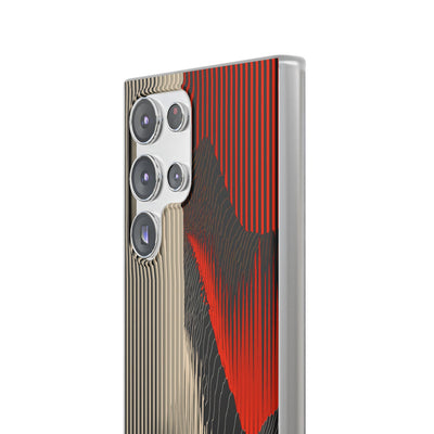 Red Lite Phone Case for Samsung - Crimson Pulse Topo