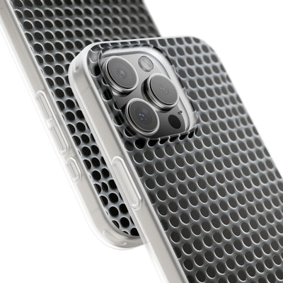 Silver Lite Phone Case for iPhone - Brutalist Steel Mesh