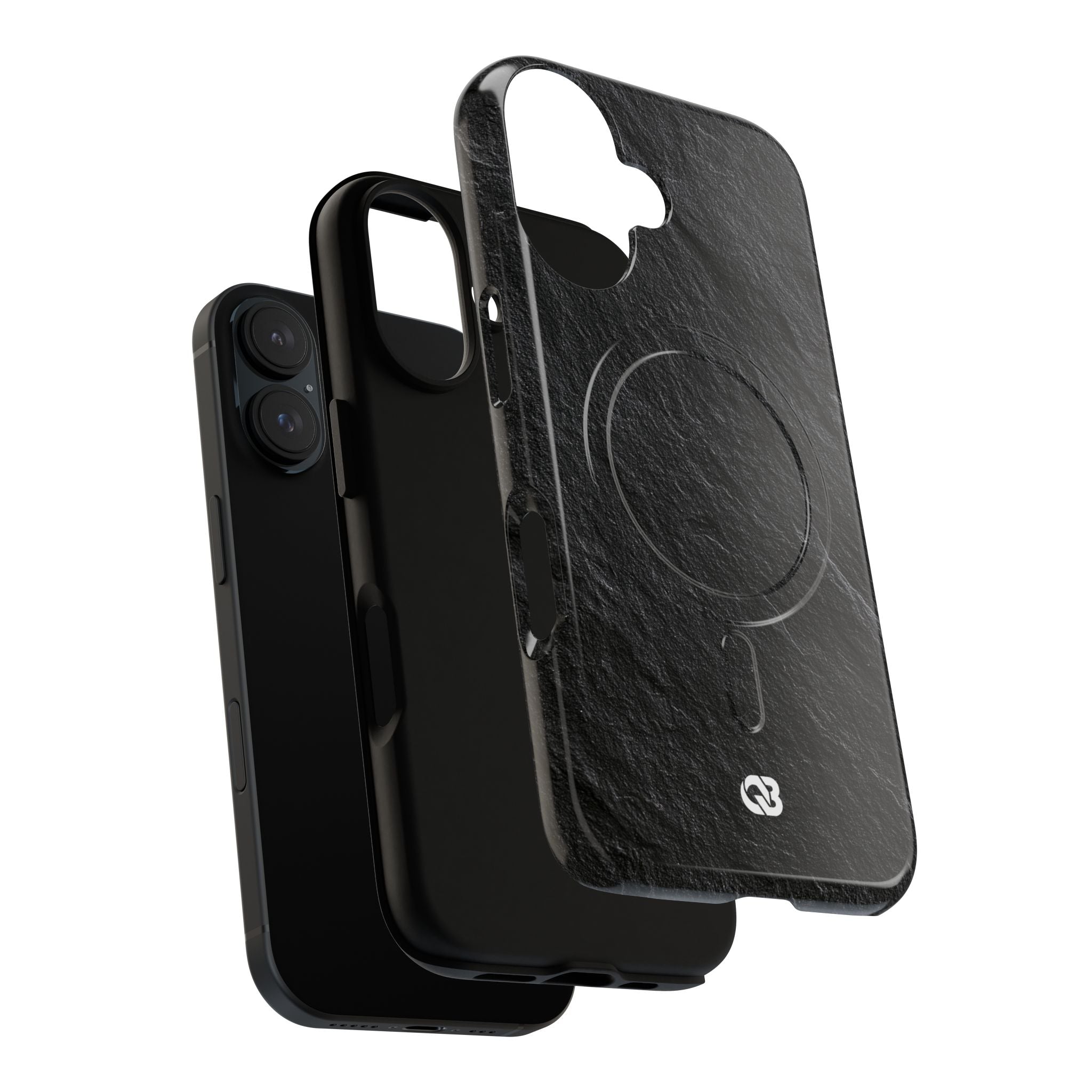 Black Tough 2.0 Magsafe Phone Case for iPhone - Raw Obsidian Slate
