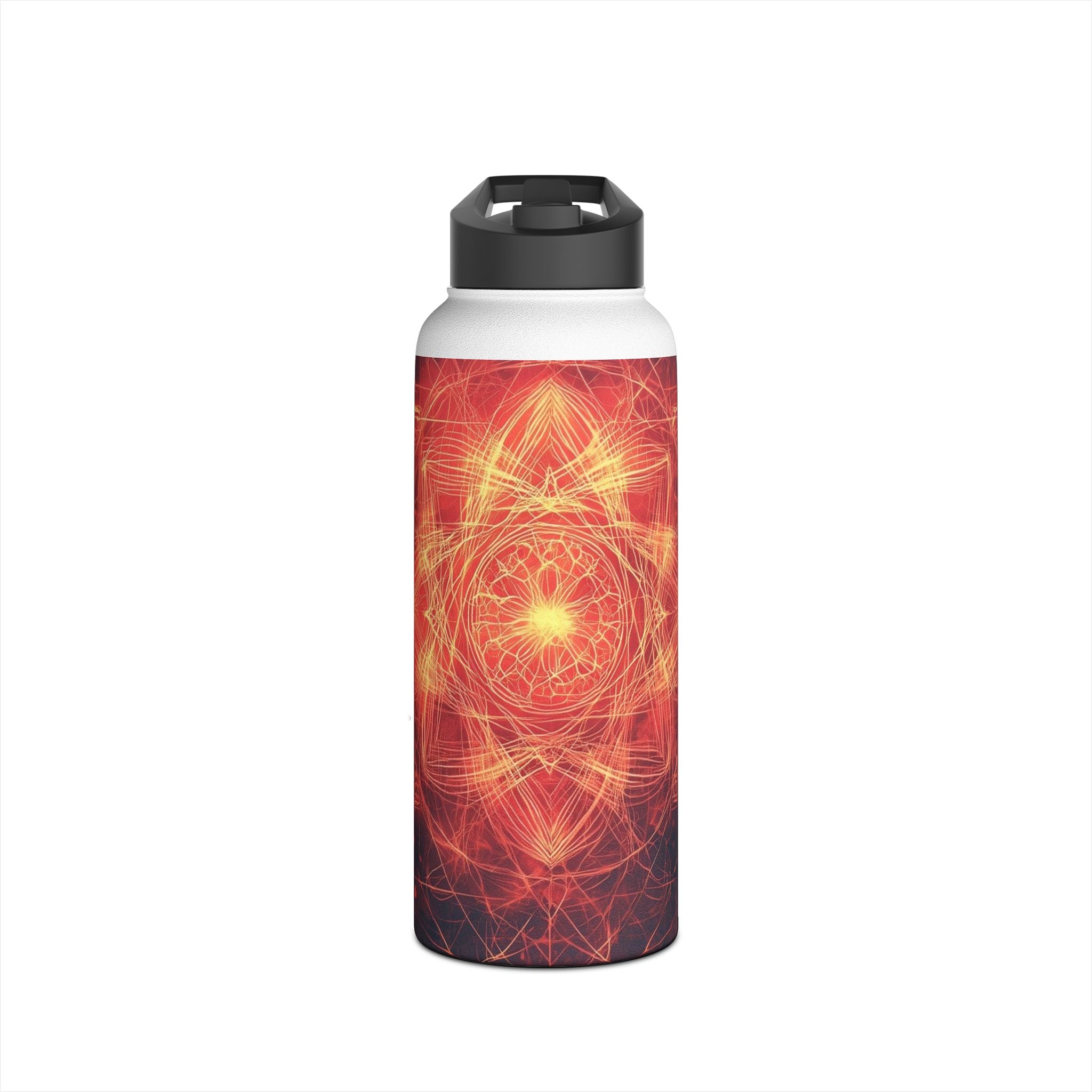 Glowing Mandala - Stainless Steel Water Bottle