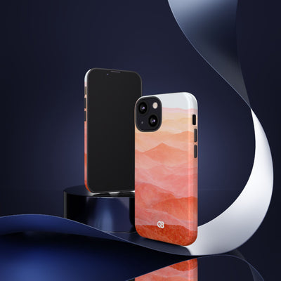 Alpenglow Ridge Vista · Tough Phone Case for iPhone · Orange