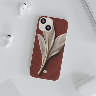 Carved Ivory Plume · Lite Phone Case for iPhone ·  Red