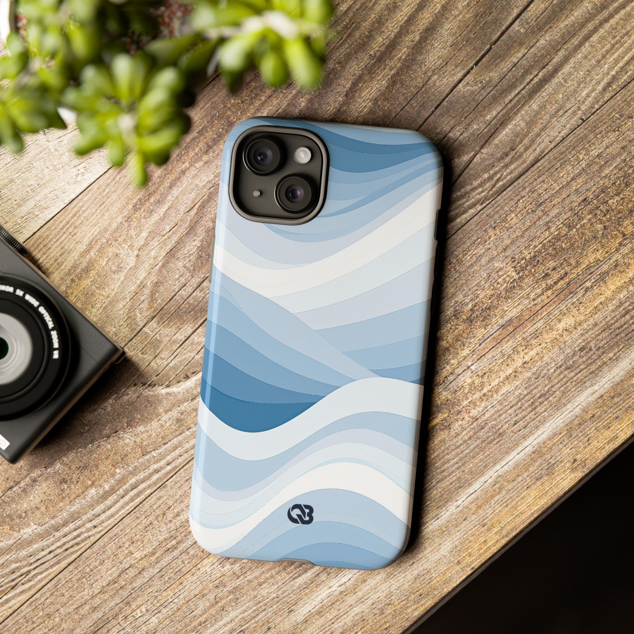 Blue Tough Phone Case for iPhone - Glacial Indigo Flow